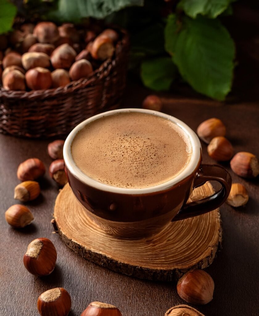 hazelnut-flavored coffee